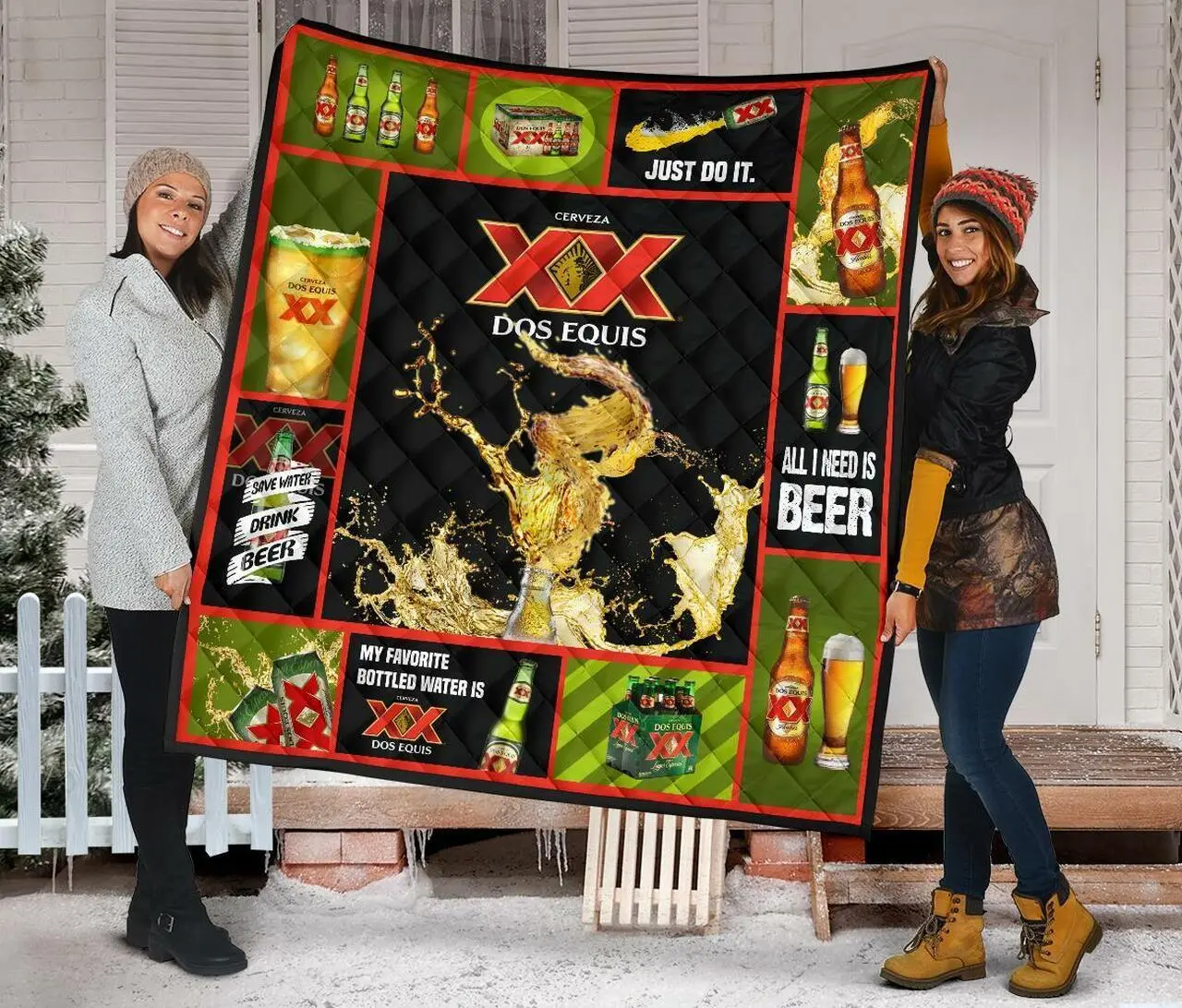 Dos Equis All I Need Is Beer Gift Quilt and Home Decor