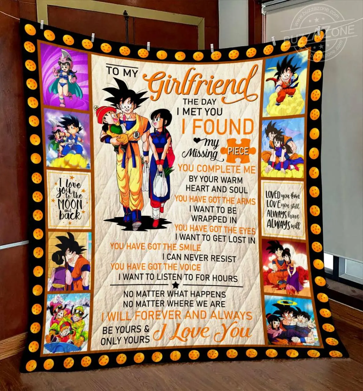 Dragon Ball Girlfriend Found My Missing Piece Quilt Cc and Home Decor