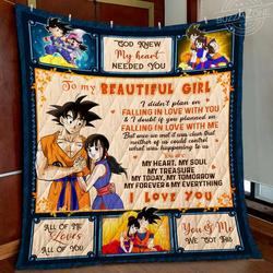 Dragon Ball Goku Neither Of Us Could Control Quilt Cc and Home Decor