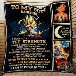 Dragon Ball I Wish You The Strength To Face Challenges With Confidence Quilt - Nh and Home Decor
