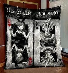 Dragon Ball Queen And King Vegeta Bulma Quilt Cc and Home Decor