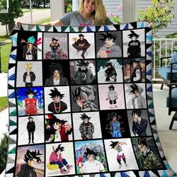 Dragon Ball Songoku Quilt Blanket and Home Decor