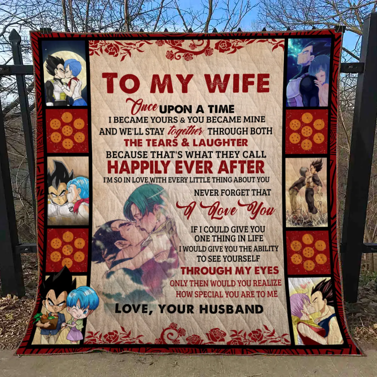 Dragon Ball Vegeta Never Forget That Quilt Nh and Home Decor