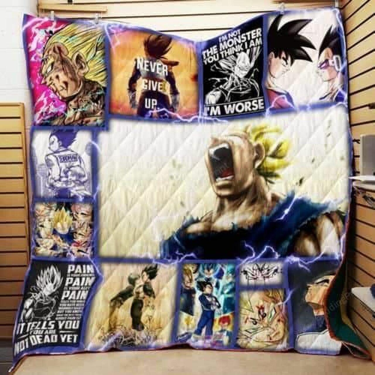 Dragon Ball Vegetas Sacrifice Quilt Blanket and Home Decor
