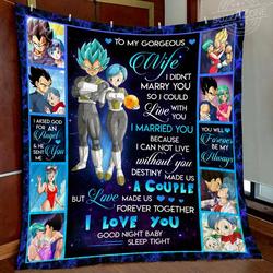 Dragon Ball Wife Love Made Us Forever Together Quilt Cc and Home Decor