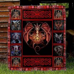 Dragon Celtic Nb110517 Quilt Blanket and Home Decor