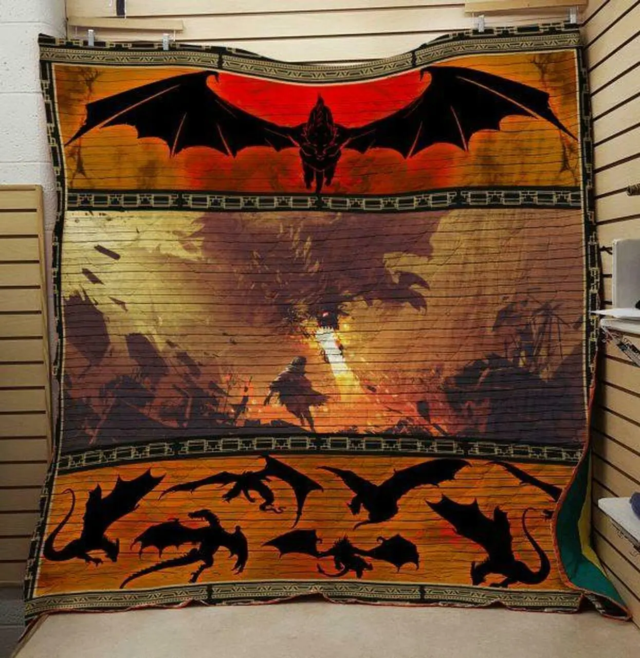 Dragon Fire Quilt V4 and Home Decor