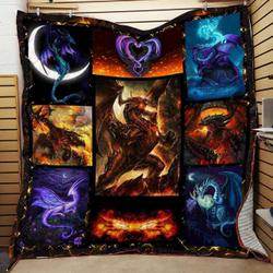 Dragon King Quilt Blanket ABC07113599 and Home Decor