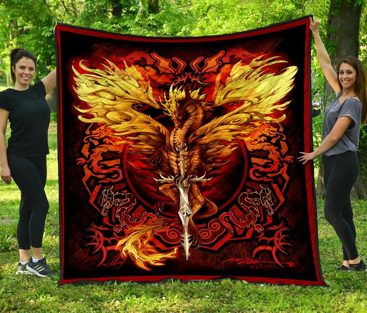 Dragon Quilt 03584 Home Decor Quilt and Home Decor