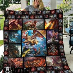 Dragon Quilt Blanket 3133 and Home Decor