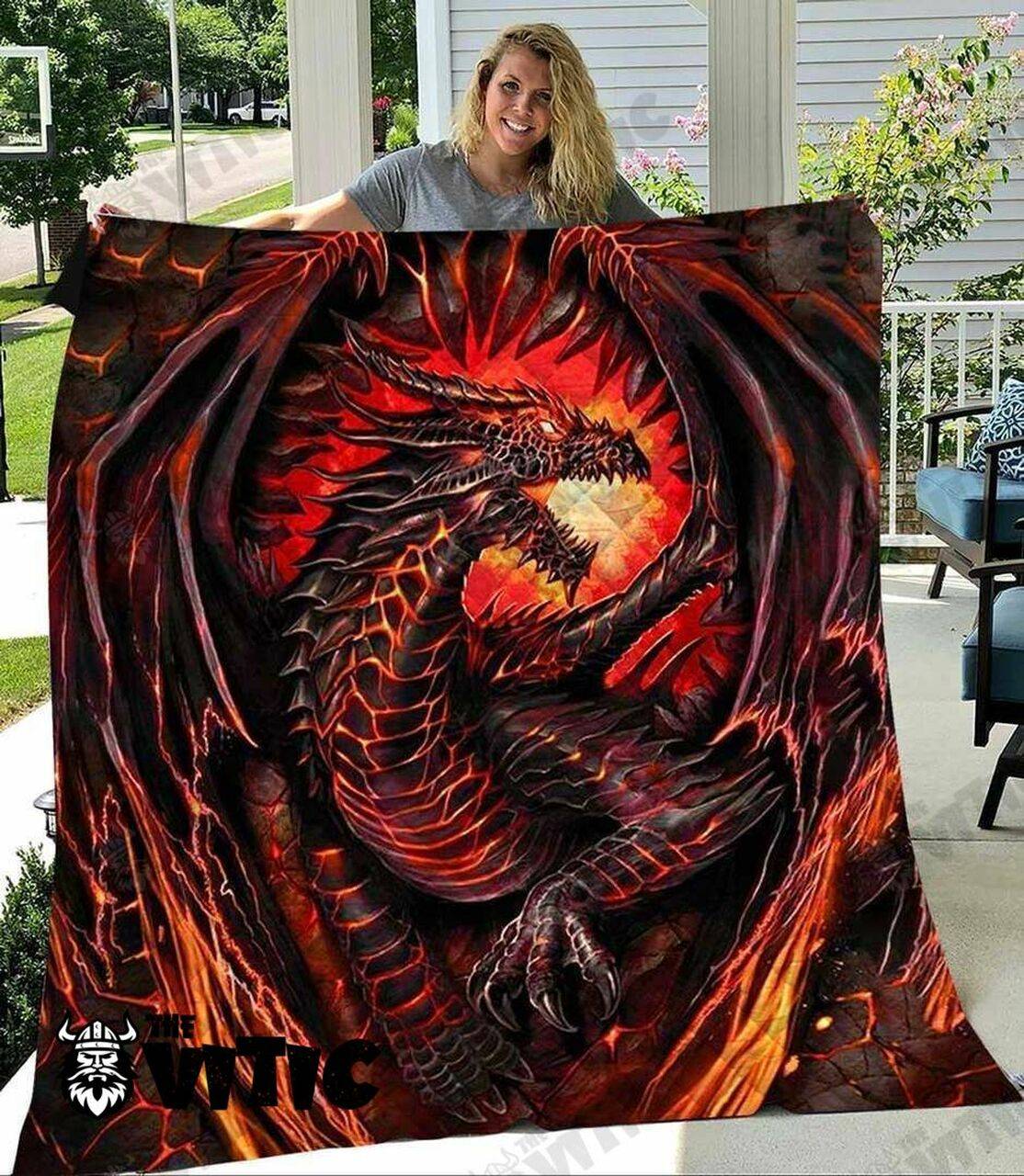 Dragon Quilt Blanket 3140 and Home Decor