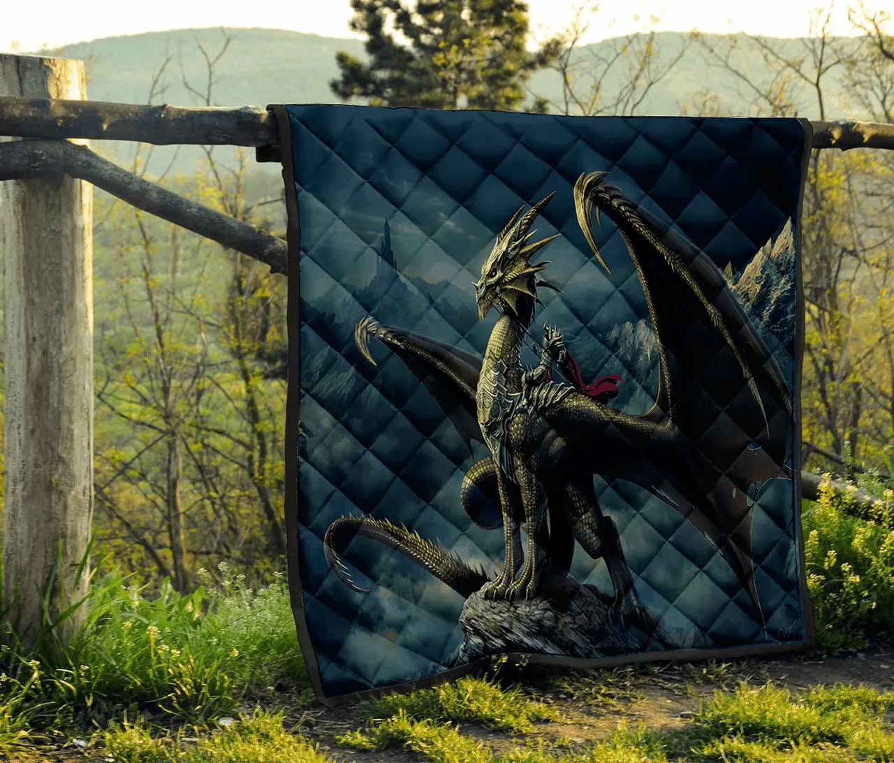 Dragon Quilt Blanket Dhc0712229Vt and Home Decor