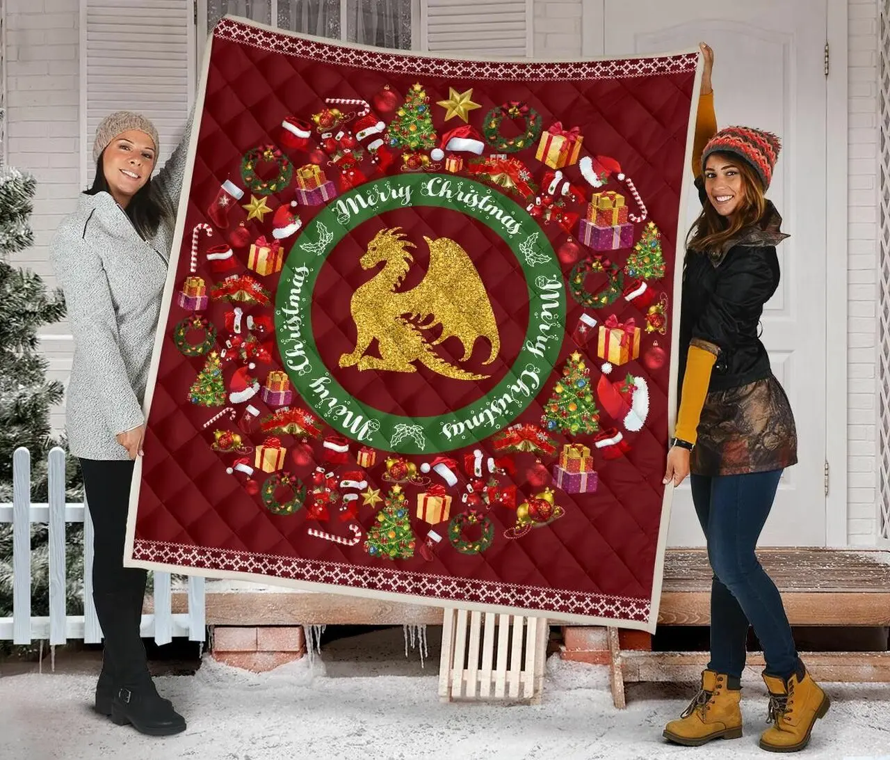 Dragon Quilt Blanket Dhc09121563Dd and Home Decor