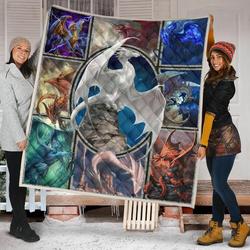 Dragon Quilt Blanket Dhc09121599Dd and Home Decor