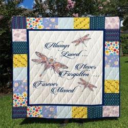 Dragonfly Always Loved Never Hur Quilt Cysipz and Home Decor