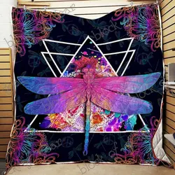 Dragonfly Cld180733 Quilt Blanket and Home Decor
