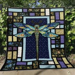 Dragonfly Colorful Beauty Ah Quilt Derqgt and Home Decor