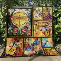 Dragonfly Colorful Beauty Ah Quilt Derqph and Home Decor