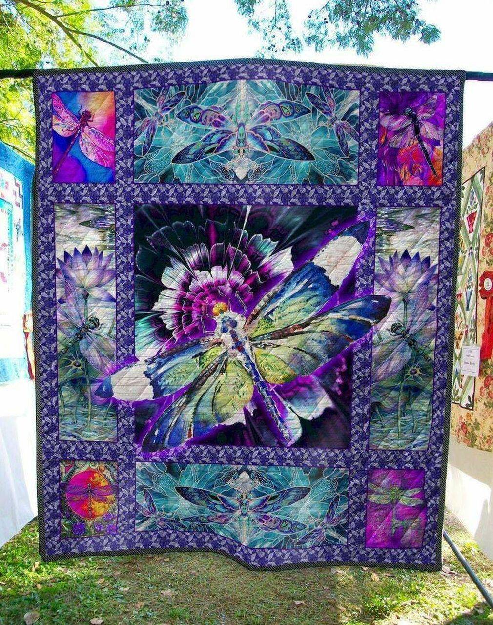 Dragonfly Colorful Beauty Ah Quilt Derqti and Home Decor