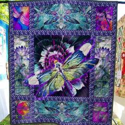 Dragonfly Colorful Beauty Ah Quilt Derqti and Home Decor