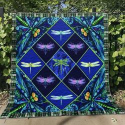 Dragonfly D010754 Quilt Blanket and Home Decor