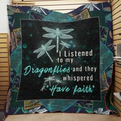 Dragonfly Dragonflies Have Faith Quilt Blanket Dhc0201201342Td and Home Decor