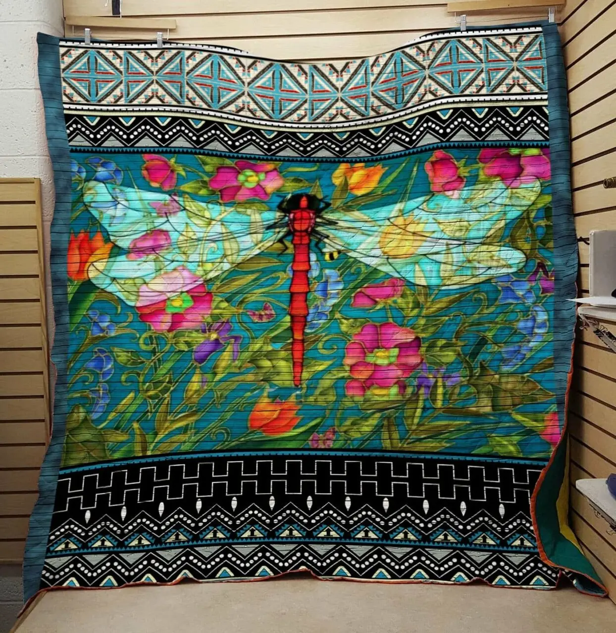 Dragonfly Fly Around Bl Quilt Blanket Christmas Gift Dhc04011319Dd and Home Decor