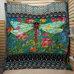 Dragonfly Fly Around Bl Quilt Blanket Christmas Gift Dhc04011319Dd and Home Decor