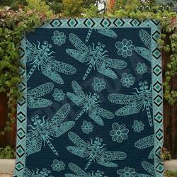 Dragonfly Freedom Dream Bl Quilt Blanket Dhc0201201236Td and Home Decor
