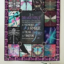 Dragonfly Hippie Quilt Blanket C9B300502Ct and Home Decor