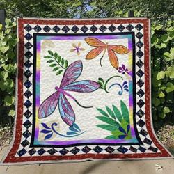 Dragonfly Hn270616 Quilt Blanket and Home Decor