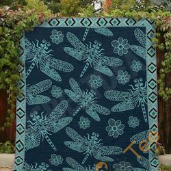 Dragonfly Life Is Beautiful Blanket TH2906 Quilt and Home Decor