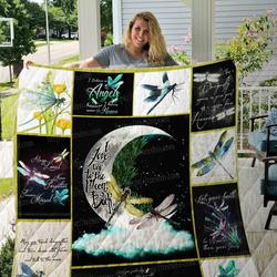 Dragonfly Moon Back Quilt Blanket Dhc1501697Vt and Home Decor