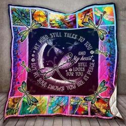 Dragonfly My Heart Looks For You Quilt Blanket Christmas Gift Dhc04011304Dd and Home Decor