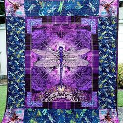 Dragonfly Purple Quilt  Quilt and Home Decor