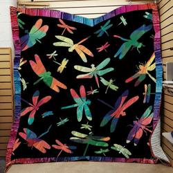 Dragonfly Quilt Blanket ABC07113551 and Home Decor