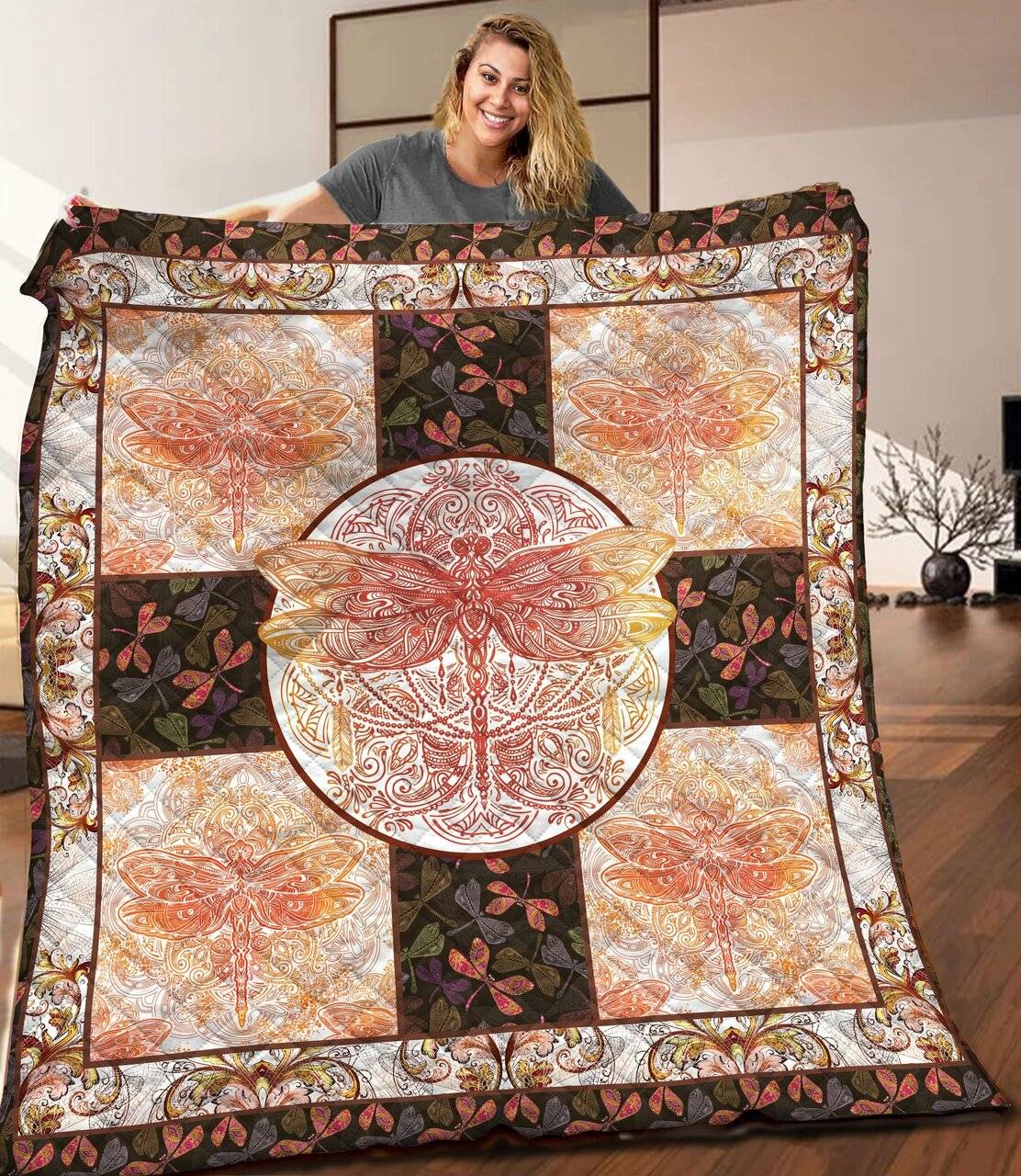Dragonfly Quilt Blanket C9B010601Ta and Home Decor