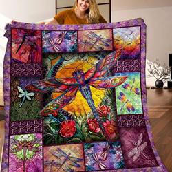 Dragonfly Quilt Blanket C9B160309HD and Home Decor