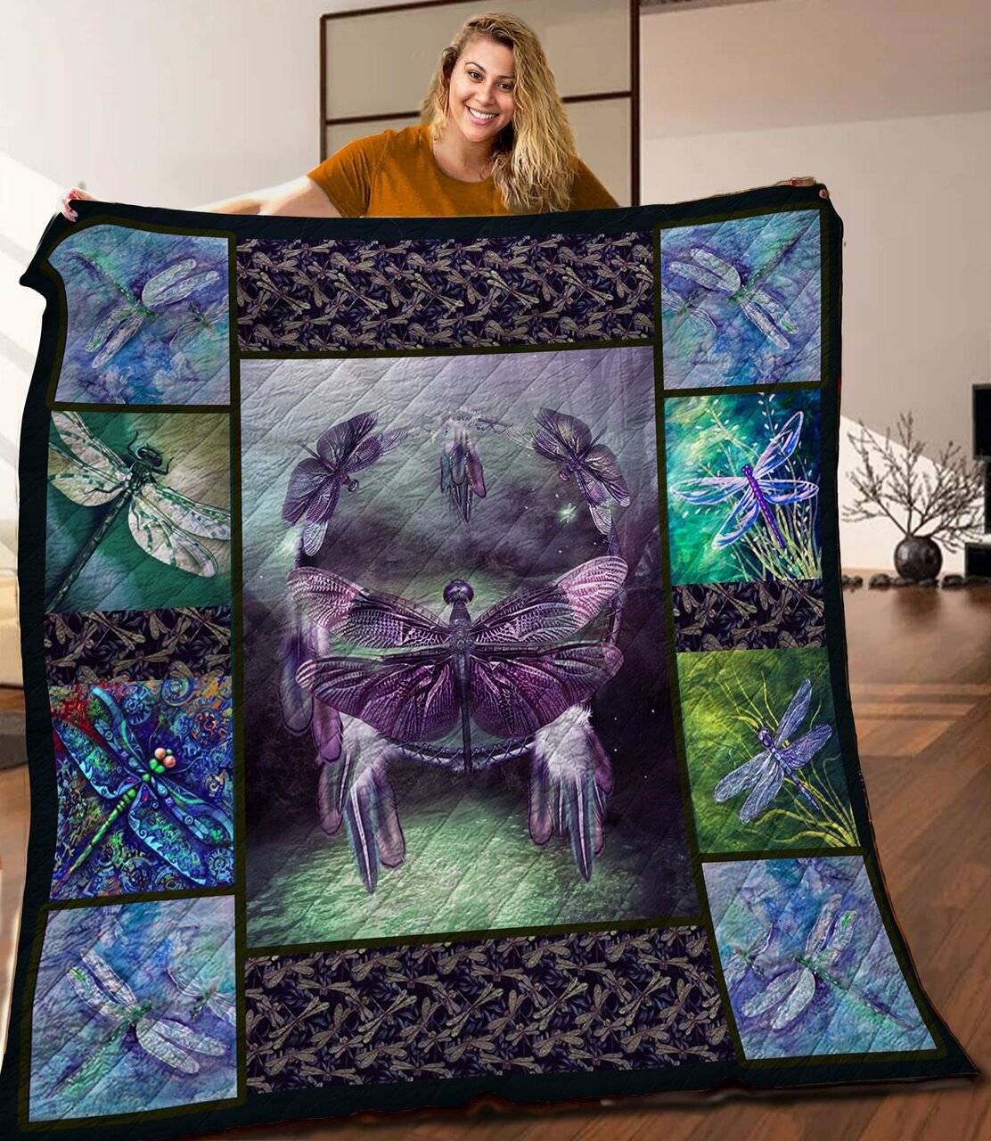 Dragonfly Quilt Blanket C9B300503Na and Home Decor