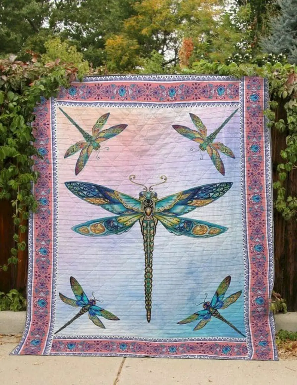 Dragonfly Quilt Blanket Dhc13122704Vt and Home Decor