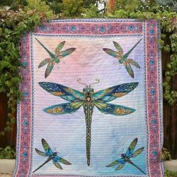Dragonfly Quilt Blanket Dhc13122704Vt and Home Decor