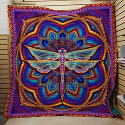 Dragonfly Quilt Blanket Dhc13122711Vt and Home Decor
