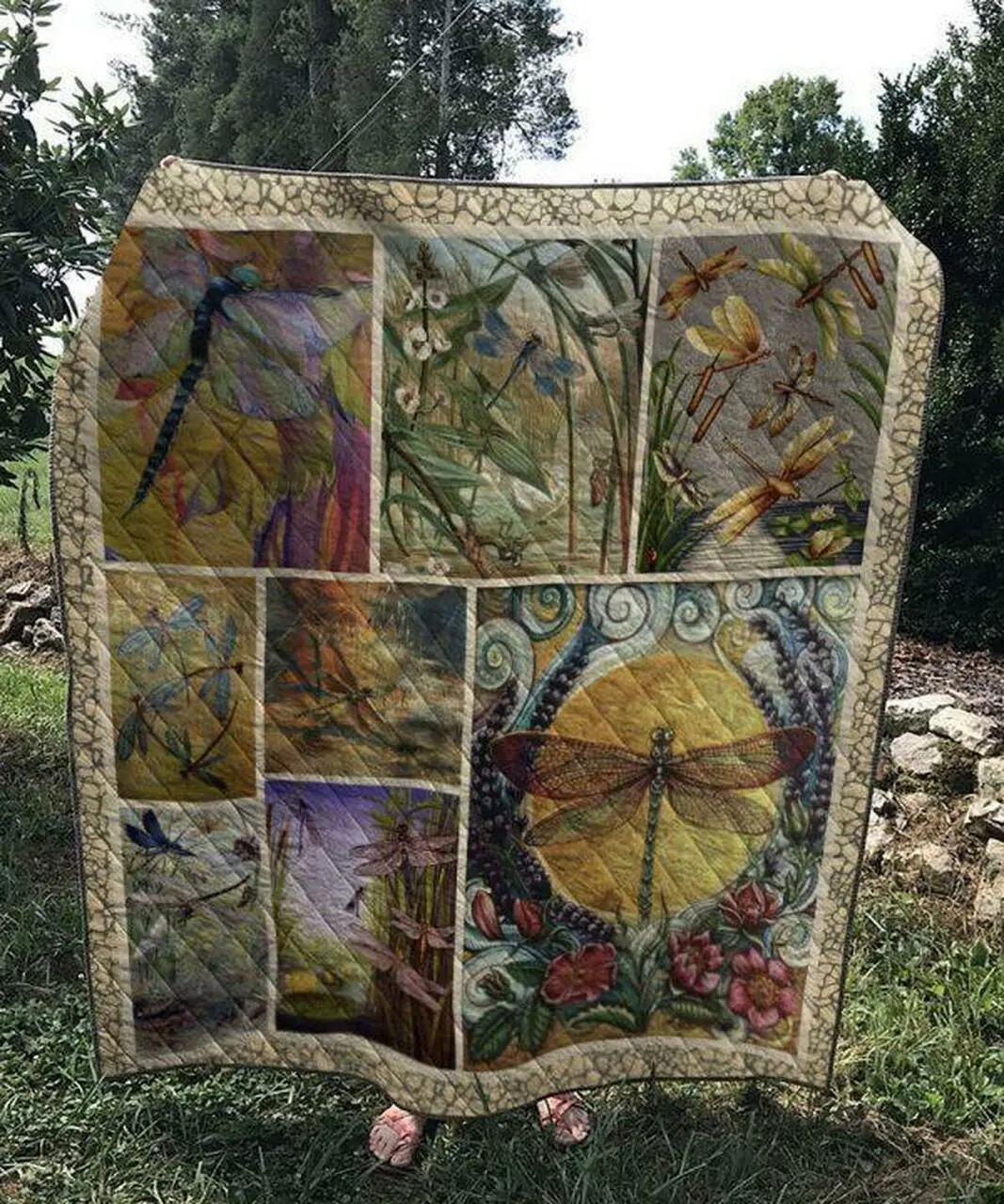 Dragonfly Quilt V2 Design By Exrain and Home Decor