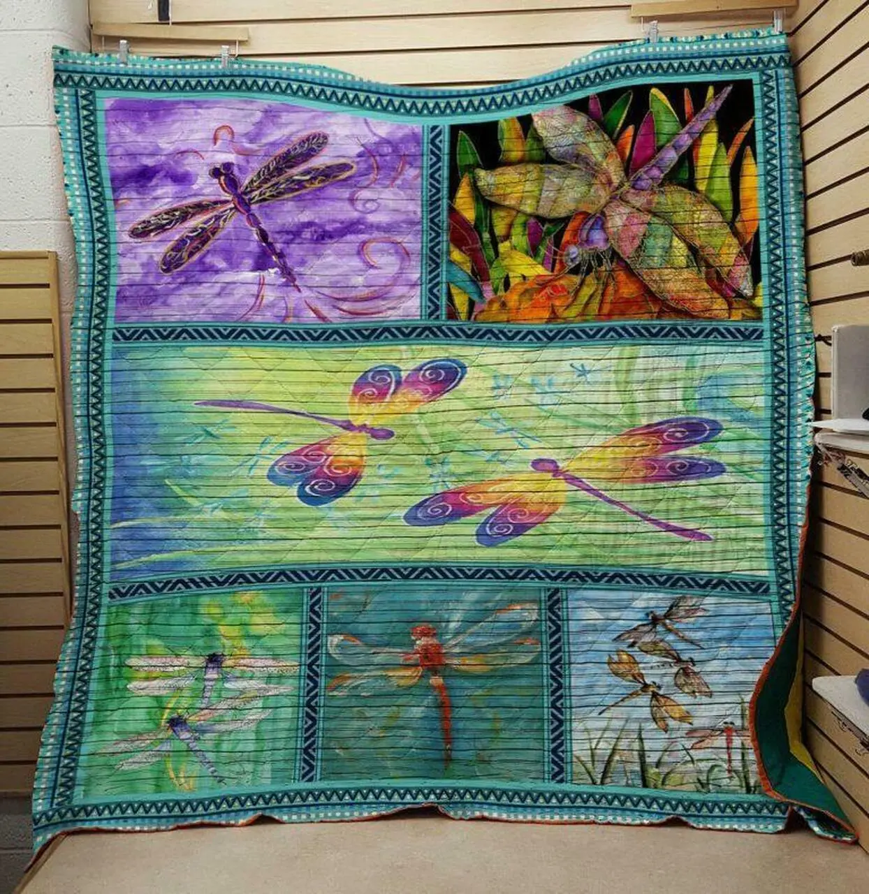 Dragonfly Quilt V22 Design By Exrain and Home Decor