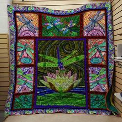 Dragonfly Quilt V24 Design By Exrain and Home Decor