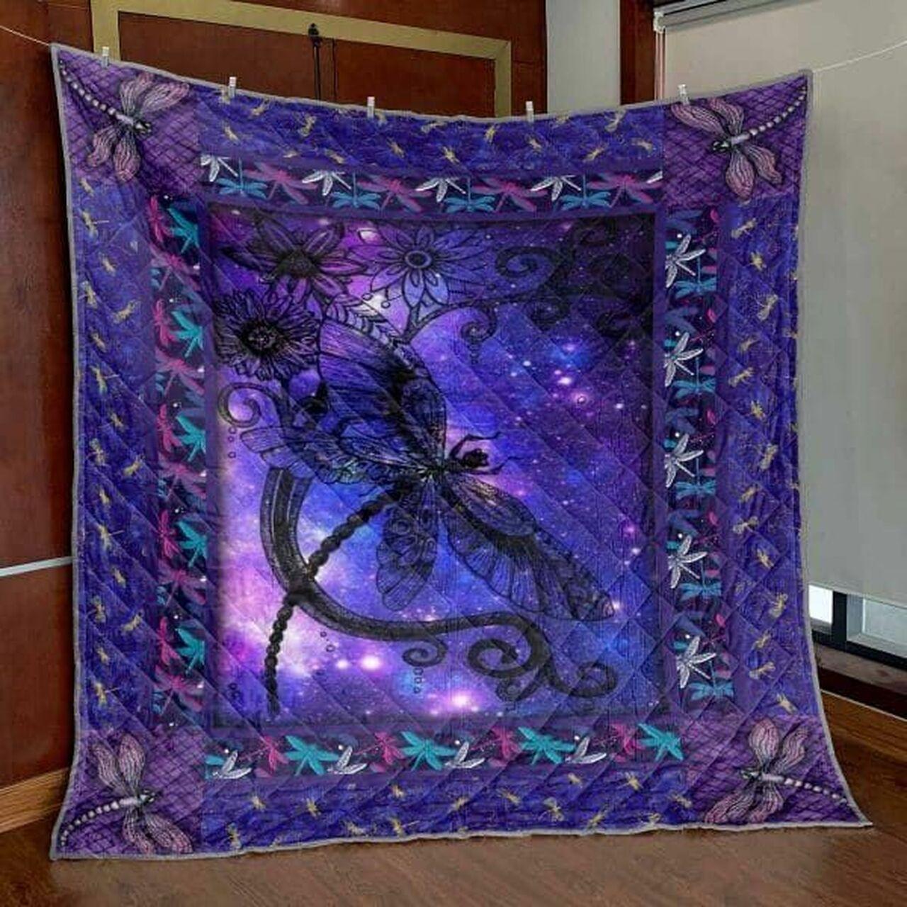 Dragonfly Ring My Bell Quilt Blanket Christmas Gift Dhc04011301Dd and Home Decor