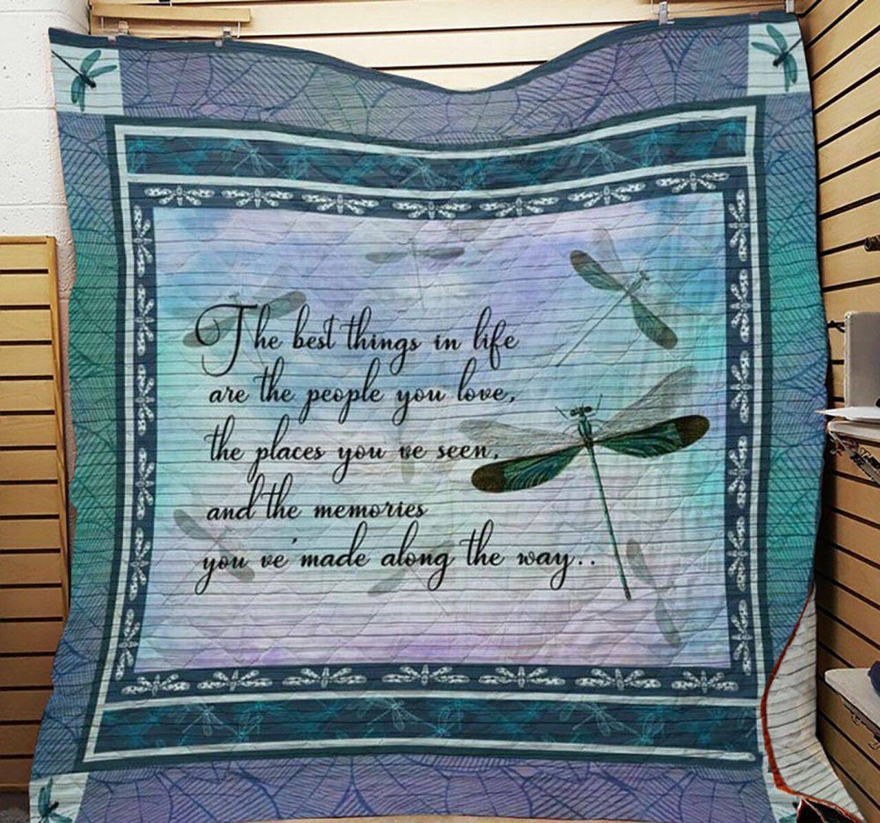 Dragonfly The Best Things In Life Quilt Blanket ABC07112317 and Home Decor