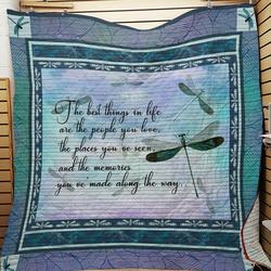 Dragonfly The Best Things In Life Quilt Blanket ABC07112317 and Home Decor