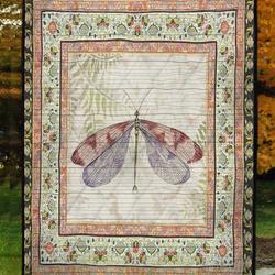 Dragonfly Vintage Pattern Hur Quilt uw and Home Decor