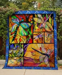 Dragonfly Wonderful Land Quilt Blanket Dhc0201201244Td and Home Decor
